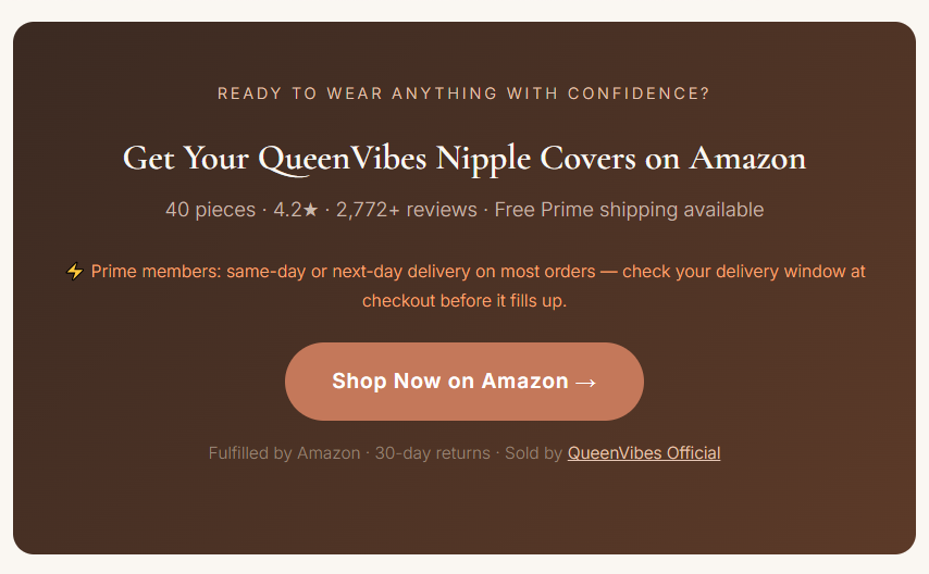 Get Your QueenVibes Nipple Covers on Amazon