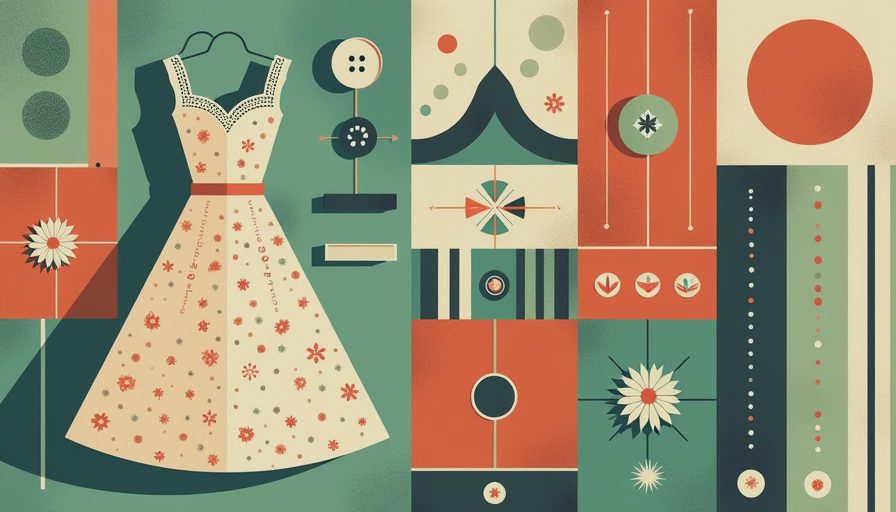 Visual context for vintage dress outfit