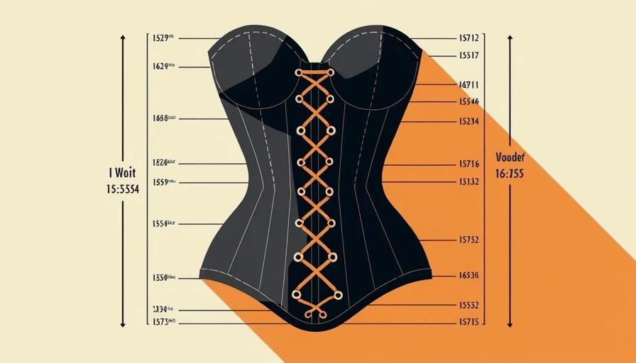 Illustration for vintage corset