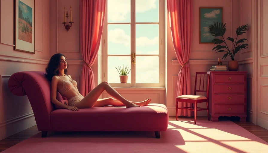 Visual context for retro lingerie