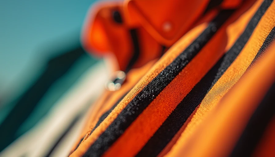 Visual context for orange and black striped shirt