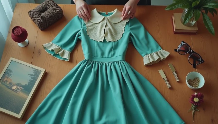 Visual context for vintage gunne sax dress