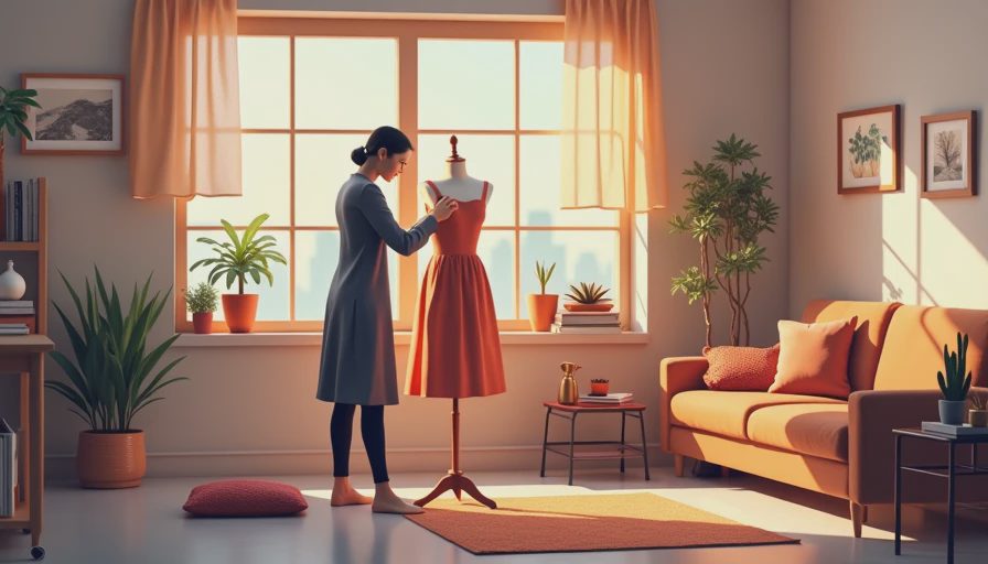 Visual context for how to alter vintage clothing to fit